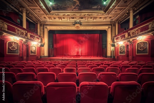 Interior of a classic indoor cinema