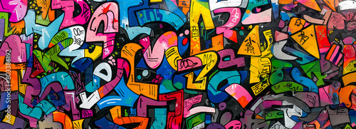Urban Graffiti Fusion  A Seamless Burst of Street Culture and Contemporary Art Energy