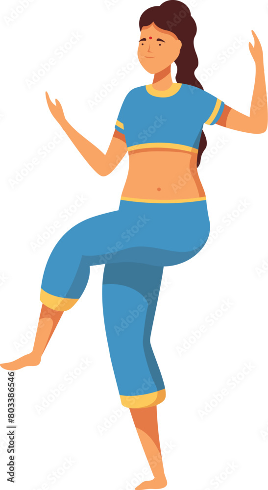 Culture lady dancer icon cartoon vector. Art tradition. Folk decor Culture lady dancer icon cartoon vector. Art tradition. Folk decor