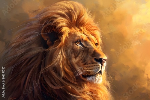 portrait of a lion