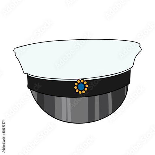 Swedish student cap - hand drawn vector illustration.