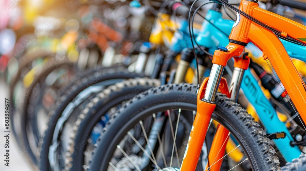 Diverse range of new bicycles available at a cycle sports store for every preference