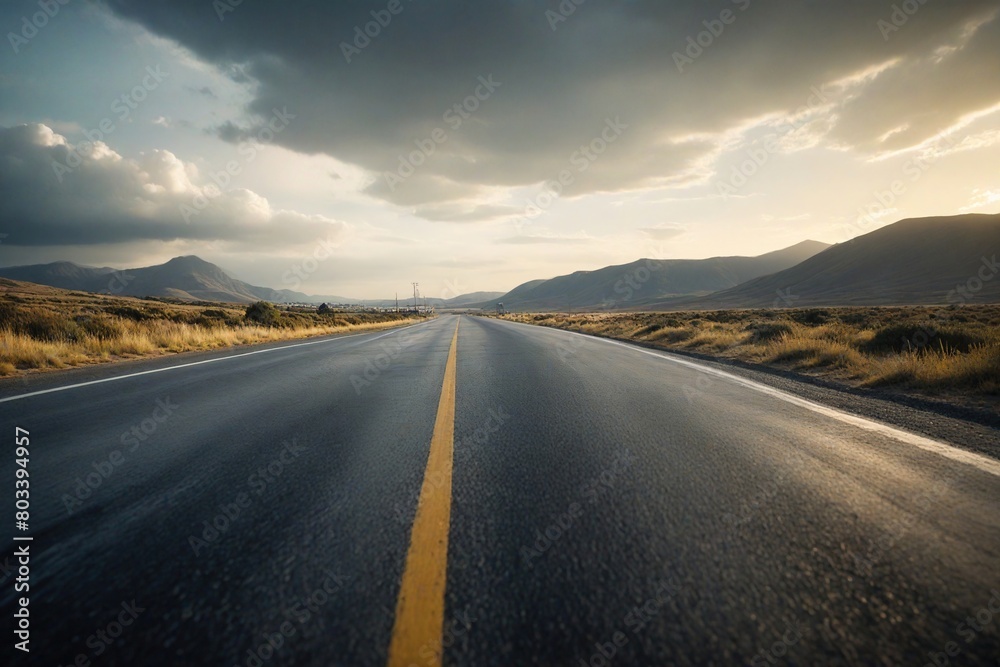 Naklejka premium road in the desert