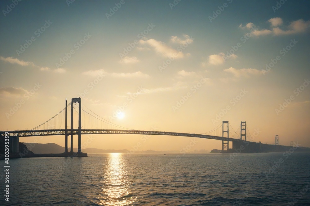 Obraz premium bridge at sunset