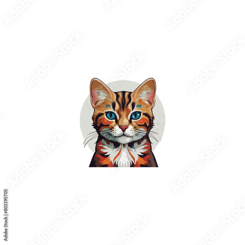 Cat vector breeds cute pet animal set illustration. Different type of vector cats