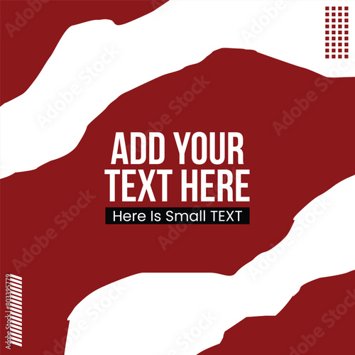 Abstract red and white shape background for retro poster
