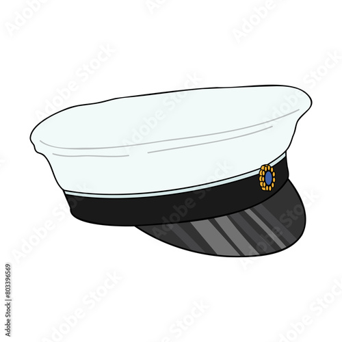 Swedish student cap - hand drawn vector illustration.