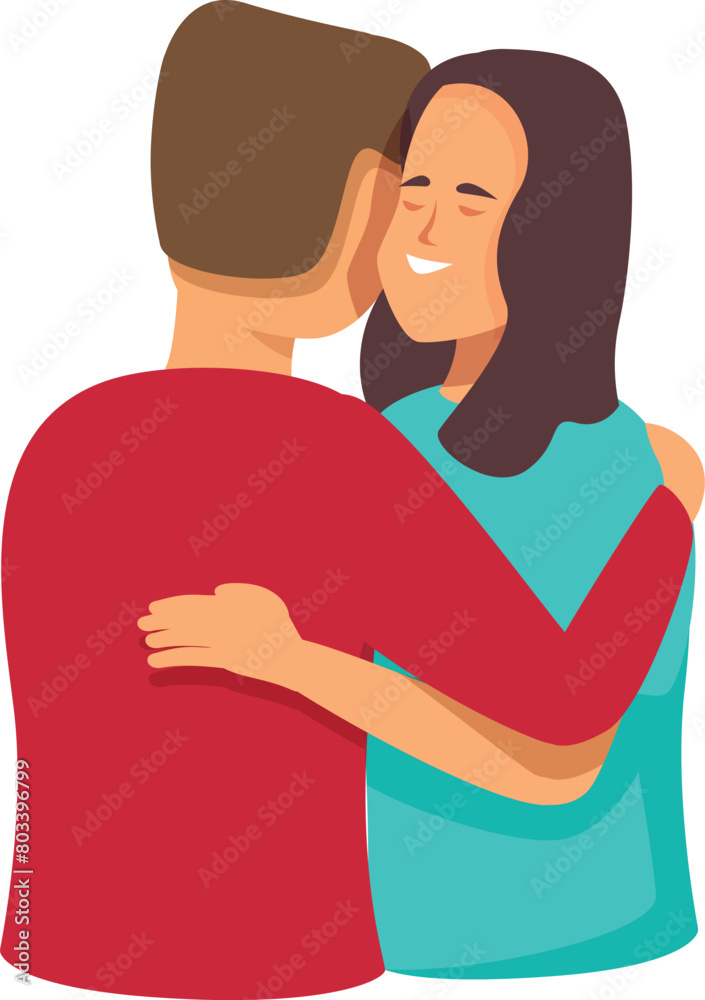 Mother embrace her son icon cartoon vector. Family love. Warm support Mother embrace her son icon cartoon vector. Family love. Warm support