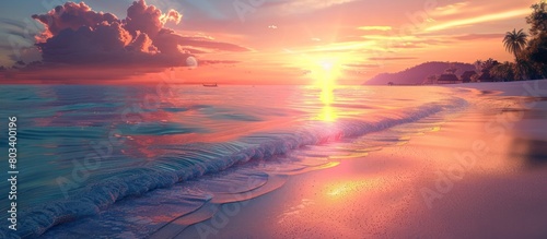 Radiant Sunset Illuminating Serene Koh Lantas Colorful Beaches photo
