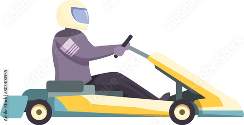 Karting transport icon cartoon vector. Fun speed auto. Extreme vehicle
