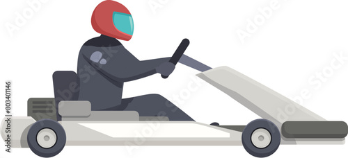 Vehicle speed racing icon cartoon vector. Karting sport. Winner circuit