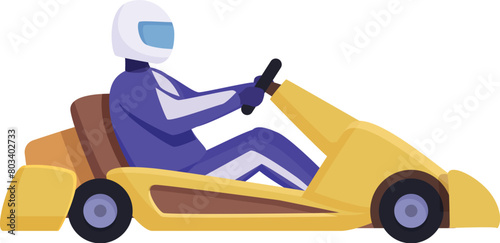 Power karting icon cartoon vector. Adrenalin power. Karting auto