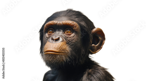 Australopithecus model isolated on transparent background © AlfaSmart