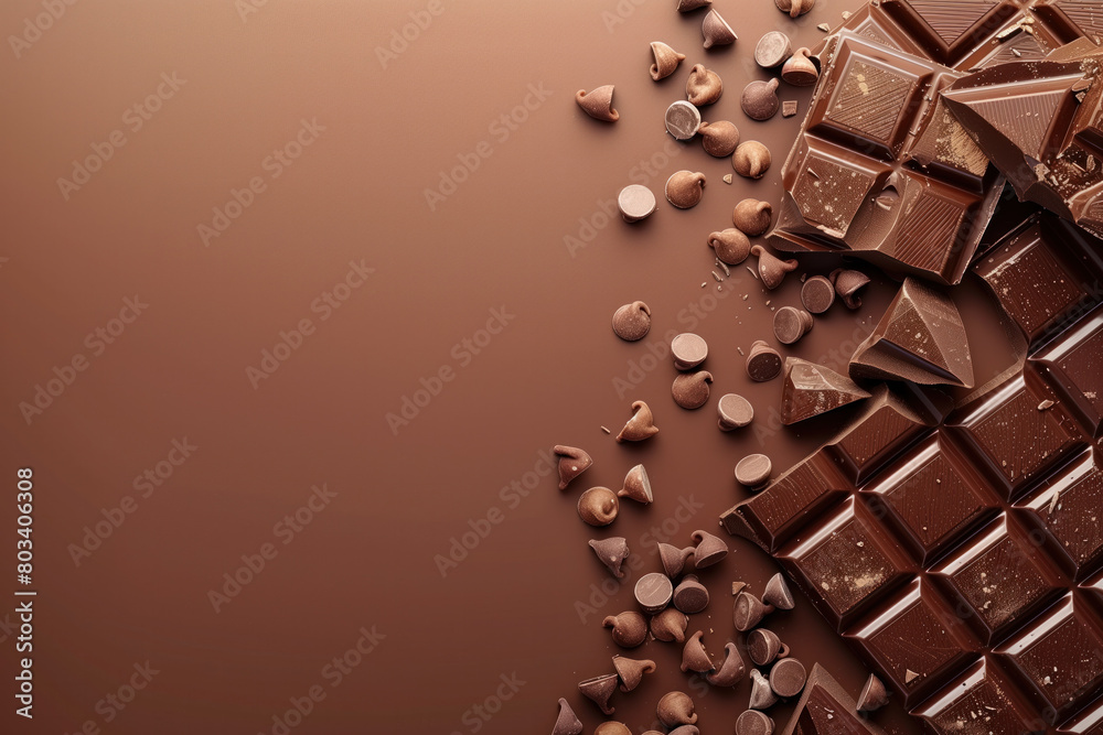 Fototapeta premium World Chocolate Day Greeting Card, Generative AI