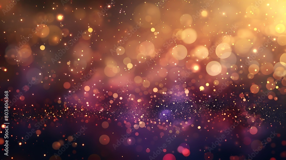 Magical night background with glittering bokeh light