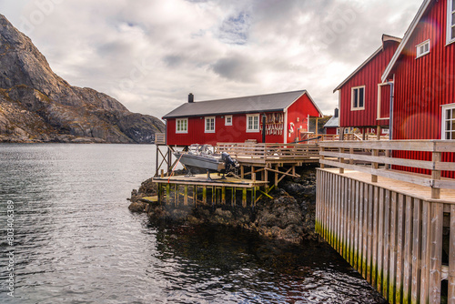 lofoten islands: early summer landscape  during a cloudy day photo