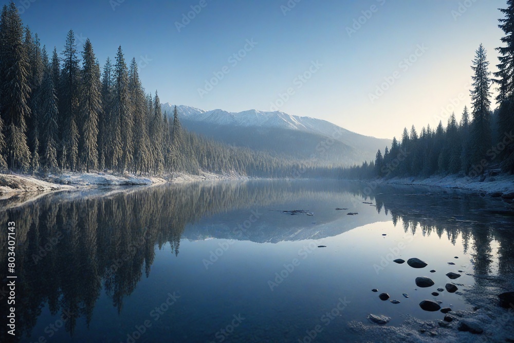 Fototapeta premium lake in the mountains