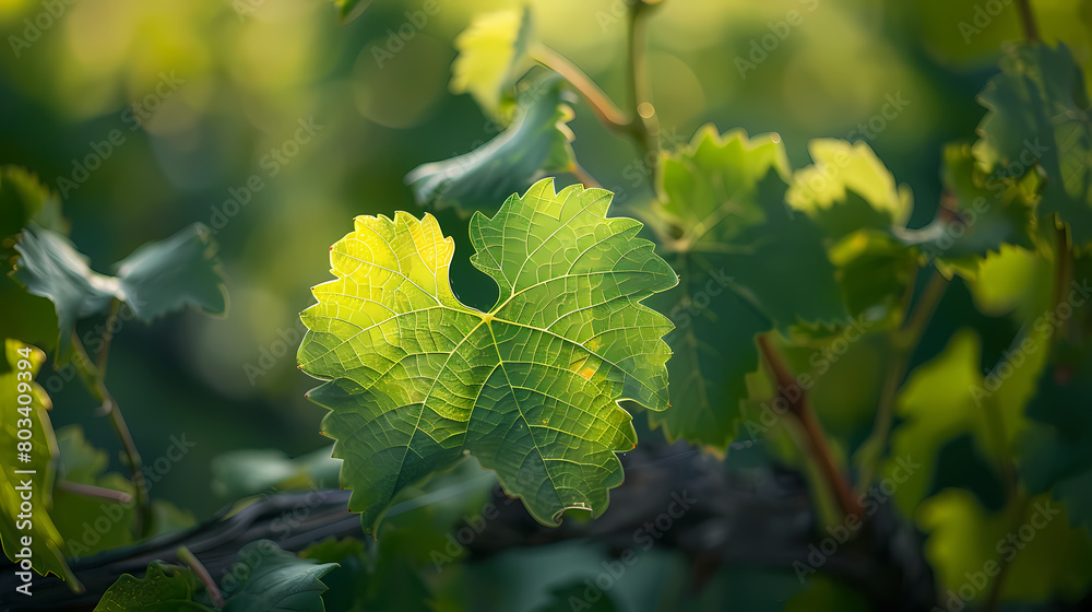 Nature's Network: A Close-up of Vine Leaves Nature's Network: A Close-up of Vine Leaves