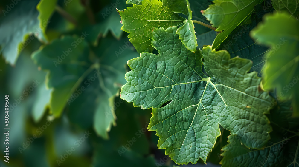 Nature's Network: A Close-up of Vine Leaves Nature's Network: A Close-up of Vine Leaves