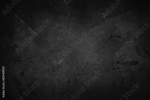 Black dark black grunge gray textured concrete stone grey wall background photo