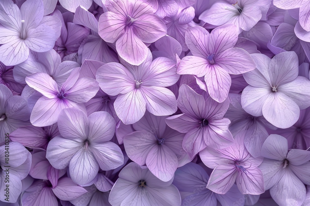 A Bunch of Purple Flowers Floating in the Air