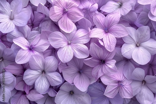 A Bunch of Purple Flowers Floating in the Air © BrandwayArt