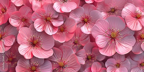 Pink Flowers Floating in the Air