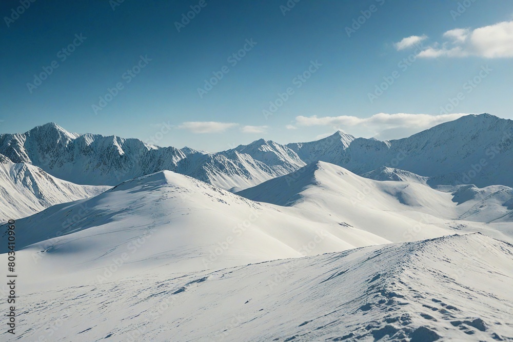 snow covered mountains