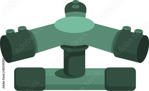Sprinkler triangle icon cartoon vector. Pipe agriculture. Yard protection
