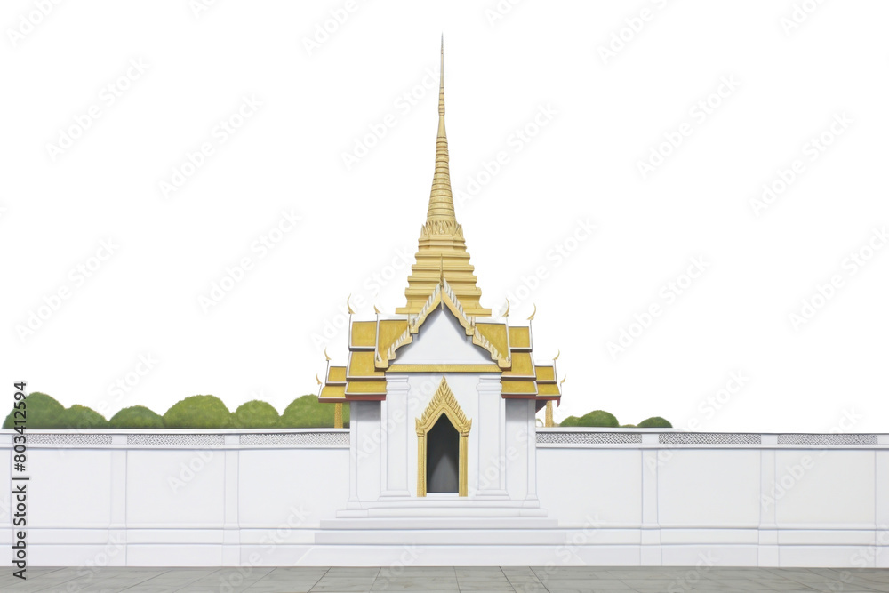 Fototapeta premium PNG Thai temple architecture building pagoda.