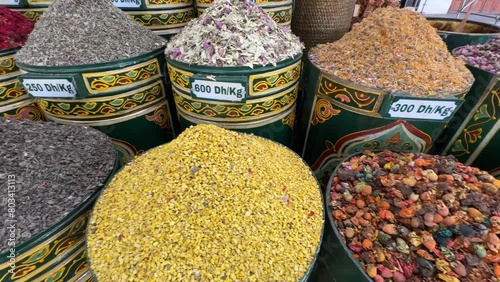 Spices at the Marrakech market in Morocco