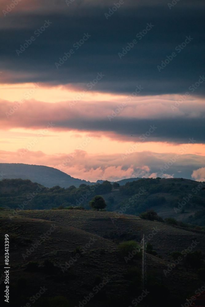 Epic and magical landscape view in the morning.