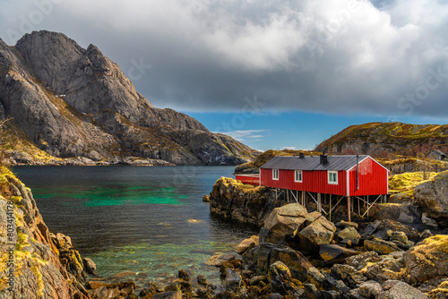 landscape inside the Lofoten Islands, Norway photo