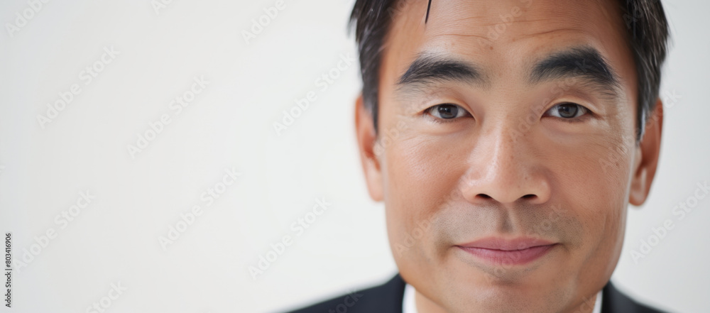 Close-up portrait of a confident. Focused. And determined asian businessman in a modern. Smart corporate attire. Exuding professionalism and charisma Close-up portrait of a confident. Focused. And determined asian businessman in a modern. Smart corporate attire. Exuding professionalism and charisma