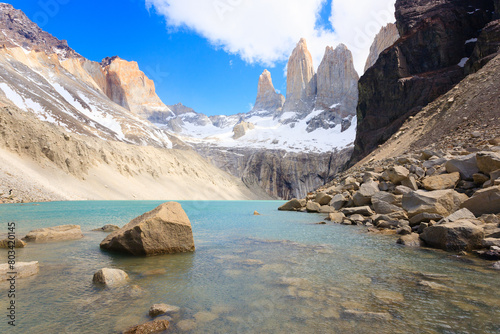 Torres del Paine view, Base Las Torres viewpoint, Chile photo