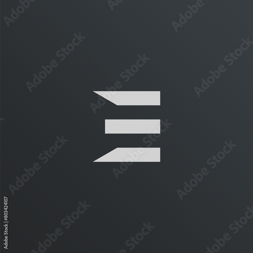 Free Download Logo design of E in monogram style, simple, luxury, minimalist. Minimal awesome E letter trendy for professional logo design template on gray background. - GFXLoad