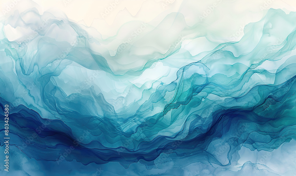 Abstract Watercolor Mountains background wallpaper , Generate AI