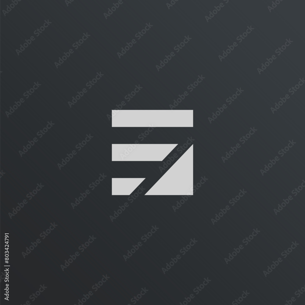 Logo design of E in monogram style, simple, luxury, minimalist. Minimal awesome E letter trendy for professional logo design template on gray background. Logo design of E in monogram style, simple, luxury, minimalist. Minimal awesome E letter trendy for professional logo design template on gray background.