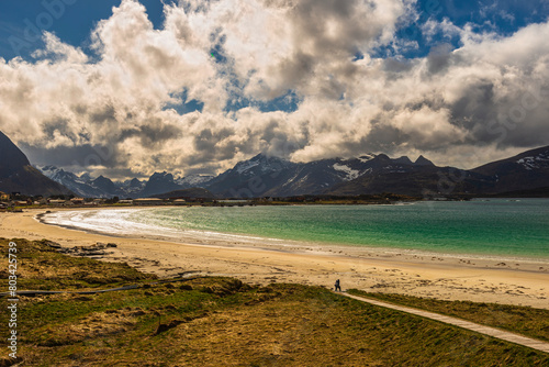 landscape inside the Lofoten Islands, Norway photo