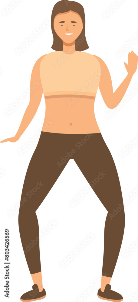 Person zumba move icon cartoon vector. Workout style. Room latin style Person zumba move icon cartoon vector. Workout style. Room latin style
