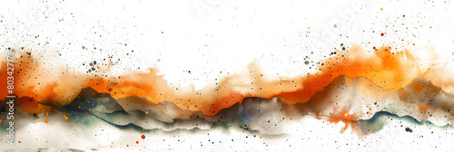 Earth tone watercolor spatter texture on transparent background.