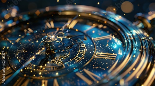 Wallpaper Mural Closeup of an luxury clock face on blur background, copy space. Torontodigital.ca