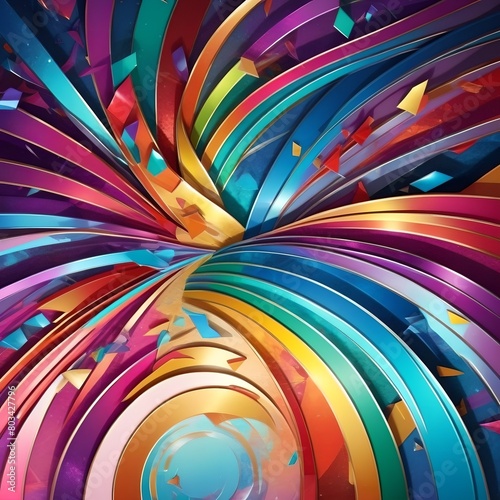 Wallpaper Mural Party colorful art confetti illustration celebration backdrop, Ai generated Torontodigital.ca