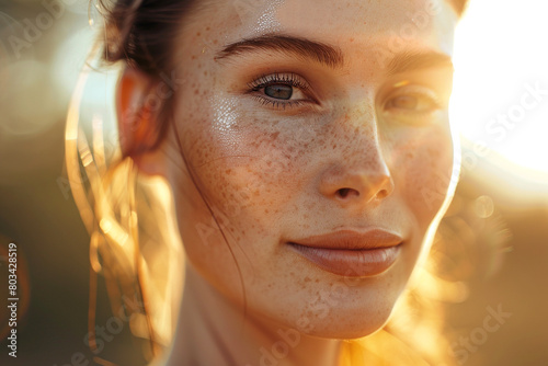portrait of a beautiful young woman  skin care concept