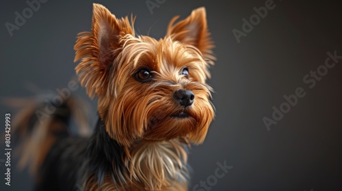 Close-up portrait of a yorkshire terrier