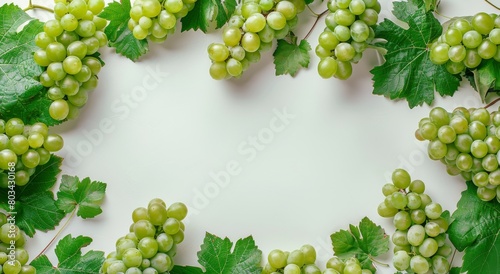Bunch of Green Grapes on White Surface