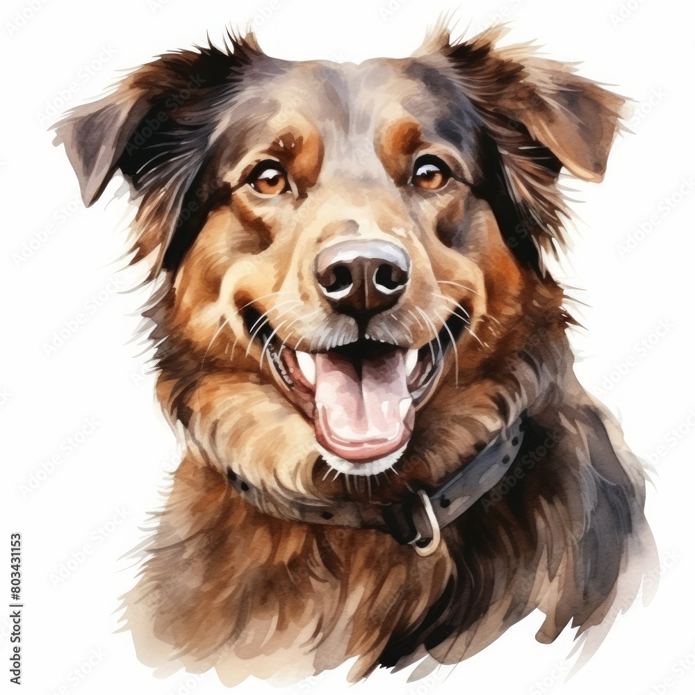 Black and Brown Dog on White Background