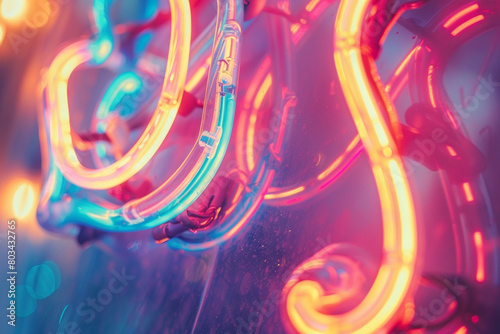 A photo of neon tubes spelling out a word in elegant cursive script.