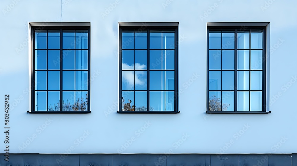 Clean and Minimalist Window on White Background with Monochromatic Tones Clean and Minimalist Window on White Background with Monochromatic Tones