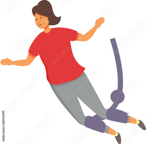 Adrenaline jump fall icon cartoon vector. Courage fear. Lifestyle freefall